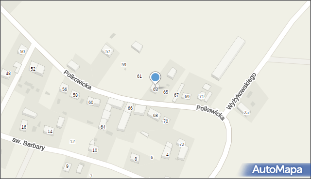 Sieroszowice, Polkowicka, 63, mapa Sieroszowice