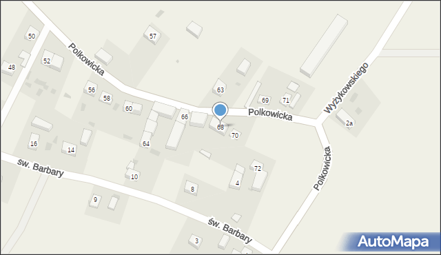 Sieroszowice, Polkowicka, 68, mapa Sieroszowice