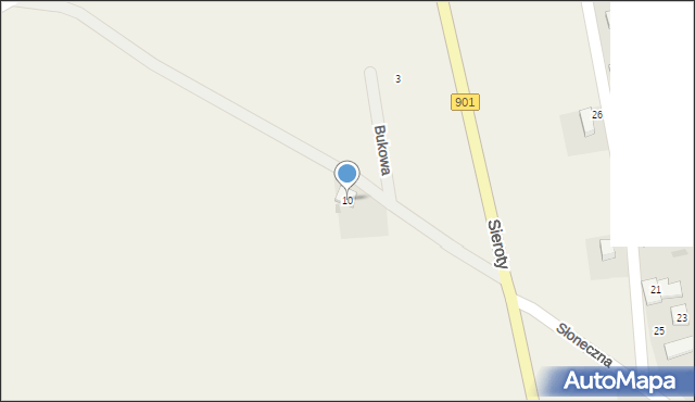 Sieroty, Poznańska, 10, mapa Sieroty