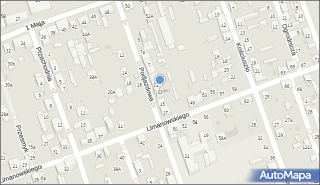 Skarżysko-Kamienna, Podjazdowa, 13, mapa Skarżysko-Kamienna