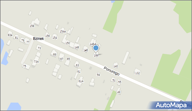 Skarżysko-Kamienna, Ponurego, 144, mapa Skarżysko-Kamienna