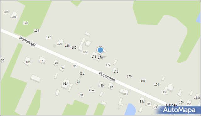 Skarżysko-Kamienna, Ponurego, 176, mapa Skarżysko-Kamienna