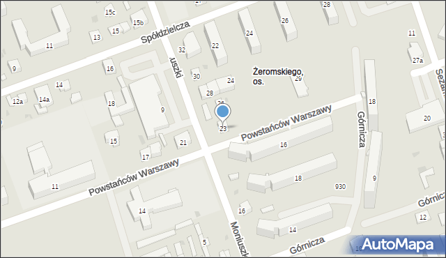 Skarżysko-Kamienna, Powstańców Warszawy, 23, mapa Skarżysko-Kamienna
