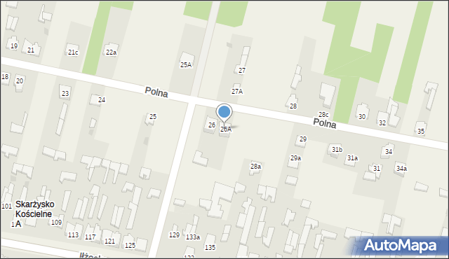Skarżysko Kościelne, Polna, 26A, mapa Skarżysko Kościelne