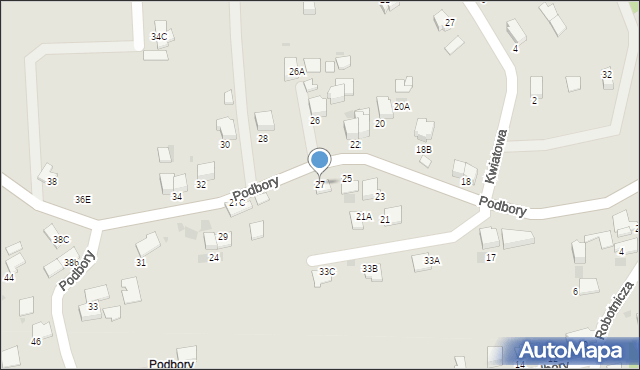 Skawina, Podbory, 27, mapa Skawina