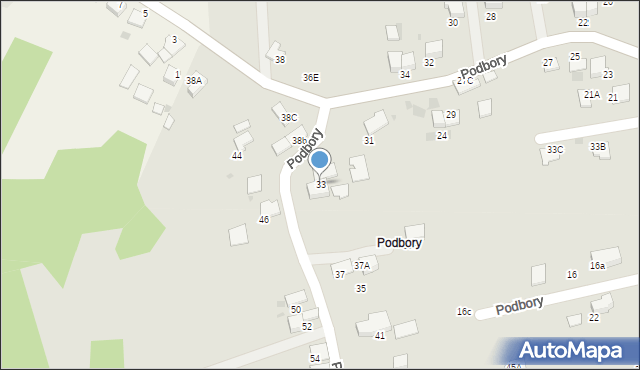 Skawina, Podbory, 33, mapa Skawina