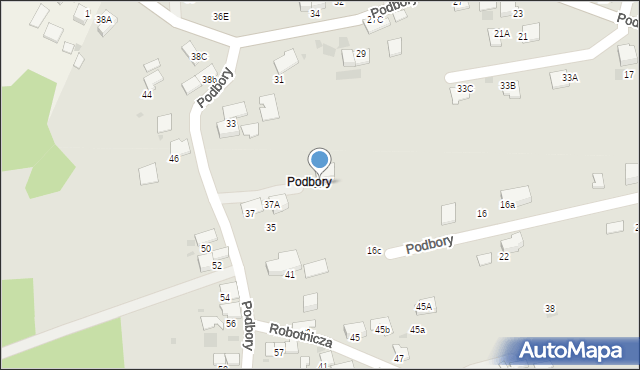 Skawina, Podbory, 35B, mapa Skawina