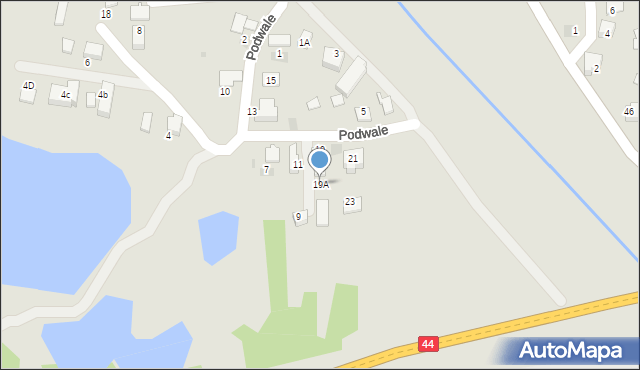 Skawina, Podwale, 19A, mapa Skawina