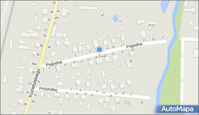 Skierniewice, Pogodna, 18, mapa Skierniewic