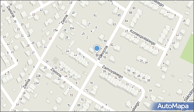 Skierniewice, Północna, 55, mapa Skierniewic