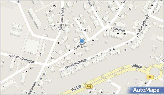 Skierniewice, Północna, 8a, mapa Skierniewic