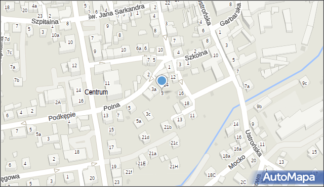 Skoczów, Polna, 3, mapa Skoczów