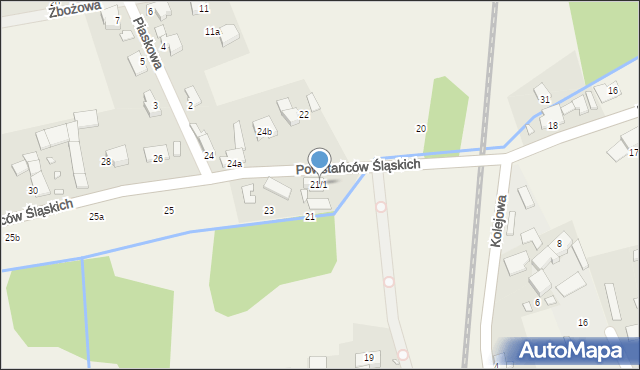 Skoroszyce, Powstańców Śląskich, 21/1, mapa Skoroszyce