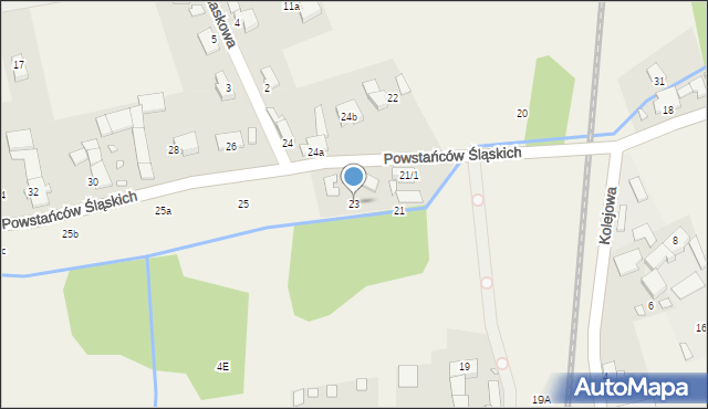 Skoroszyce, Powstańców Śląskich, 23, mapa Skoroszyce