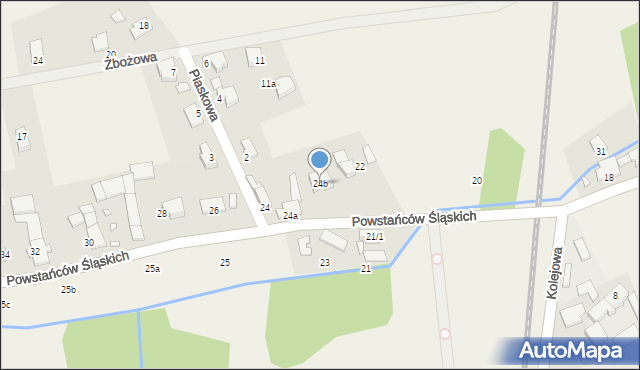 Skoroszyce, Powstańców Śląskich, 24b, mapa Skoroszyce