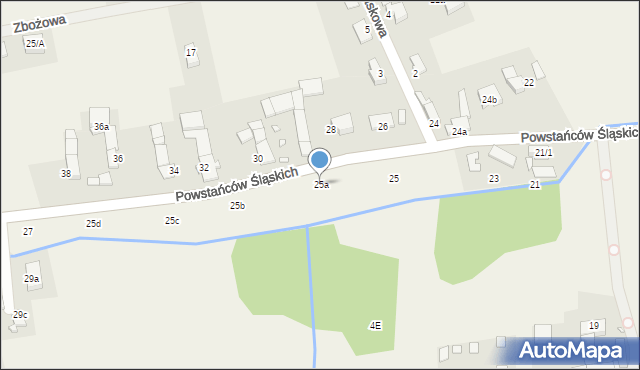 Skoroszyce, Powstańców Śląskich, 25a, mapa Skoroszyce