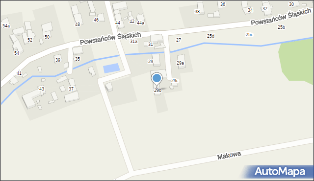 Skoroszyce, Powstańców Śląskich, 29b, mapa Skoroszyce