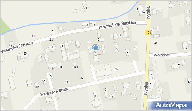 Skoroszyce, Powstańców Śląskich, 5a, mapa Skoroszyce