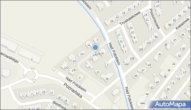 Skórzewo, Poznańska, 1J/2, mapa Skórzewo