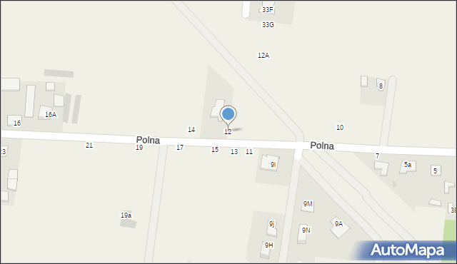 Skrzeszew, Polna, 12, mapa Skrzeszew