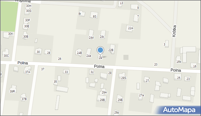 Skrzeszew, Polna, 24, mapa Skrzeszew