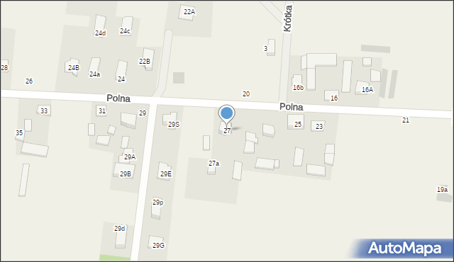 Skrzeszew, Polna, 27, mapa Skrzeszew