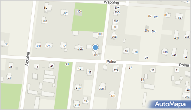 Skrzeszew, Polna, 30C, mapa Skrzeszew