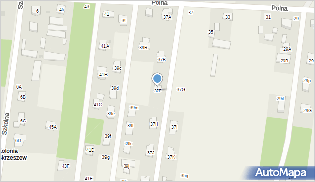 Skrzeszew, Polna, 37F, mapa Skrzeszew