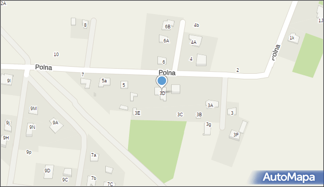 Skrzeszew, Polna, 3D, mapa Skrzeszew