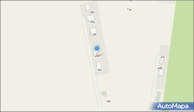 Skrzeszew, Polna, 48e, mapa Skrzeszew