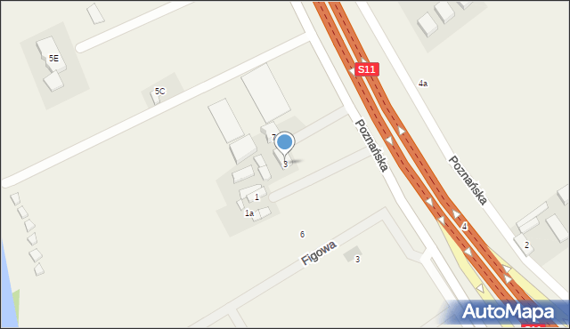 Skrzynki, Poznańska, 3, mapa Skrzynki