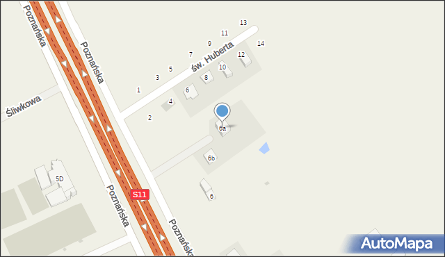 Skrzynki, Poznańska, 6a, mapa Skrzynki