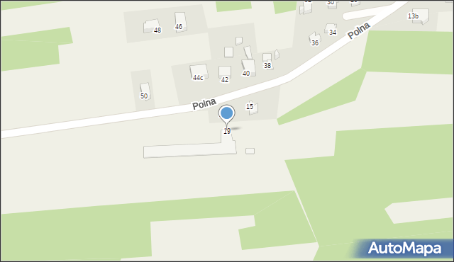 Skrzyszów, Polna, 19, mapa Skrzyszów