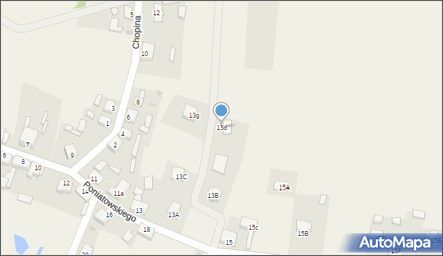 Słońsk, Poniatowskiego, 13d, mapa Słońsk