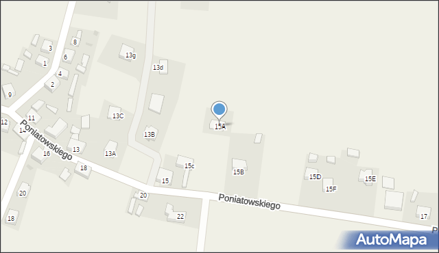 Słońsk, Poniatowskiego, 15A, mapa Słońsk