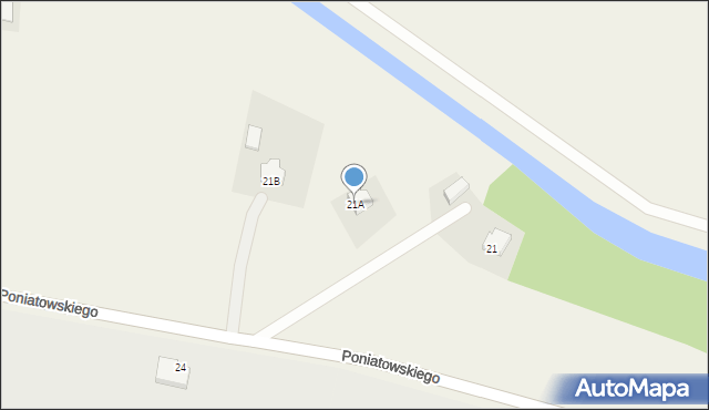 Słońsk, Poniatowskiego, 21A, mapa Słońsk