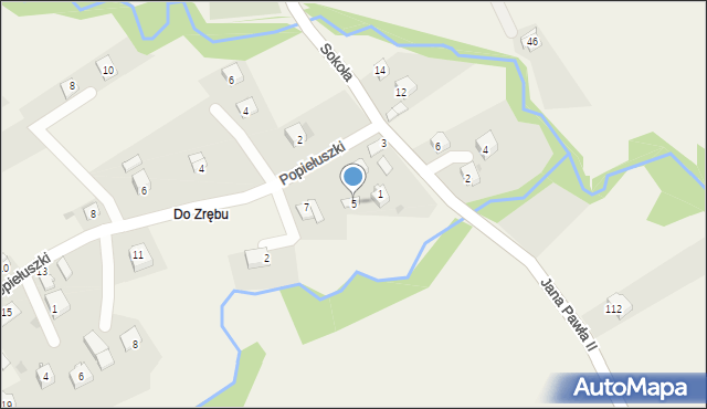 Słotwina, Popiełuszki Jerzego, bł. ks., 5, mapa Słotwina