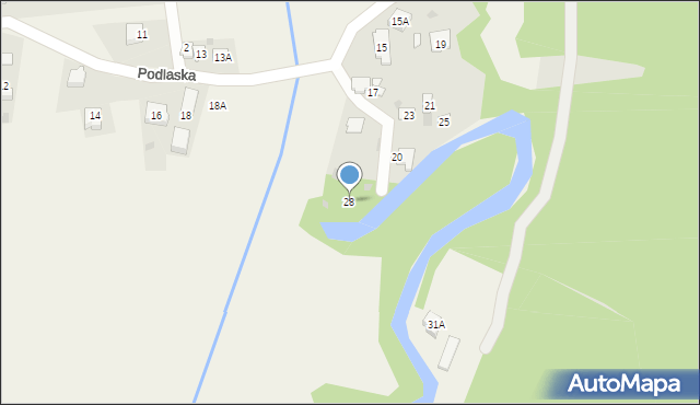 Słowik, Podlaska, 28, mapa Słowik