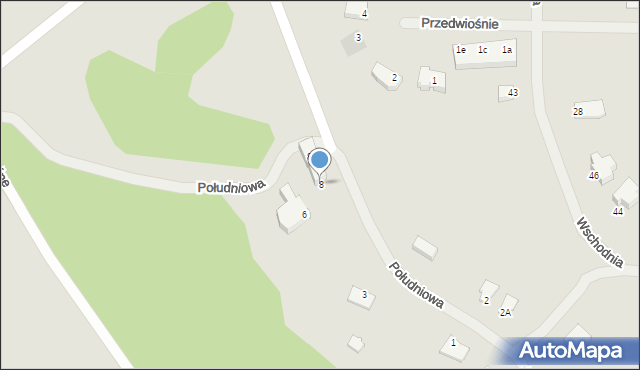 Słubice, Południowa, 8, mapa Słubice