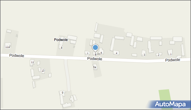 Słupia, Podwole, 6, mapa Słupia