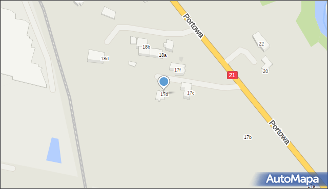 Słupsk, Portowa, 17d, mapa Słupska