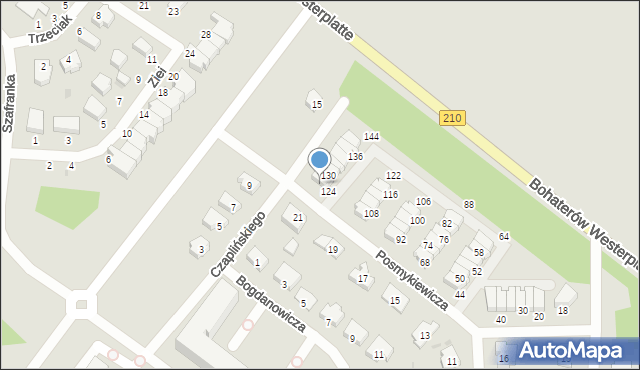 Słupsk, Posmykiewicza Jana, 126, mapa Słupska