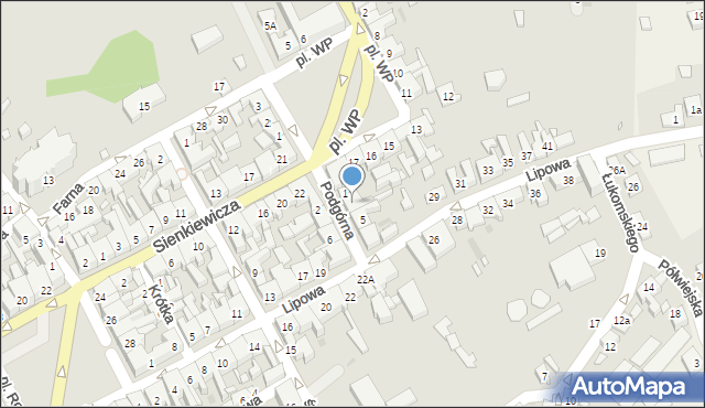 Śmigiel, Podgórna, 3, mapa Śmigiel