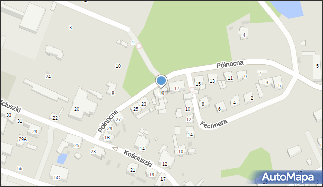 Śmigiel, Północna, 19, mapa Śmigiel