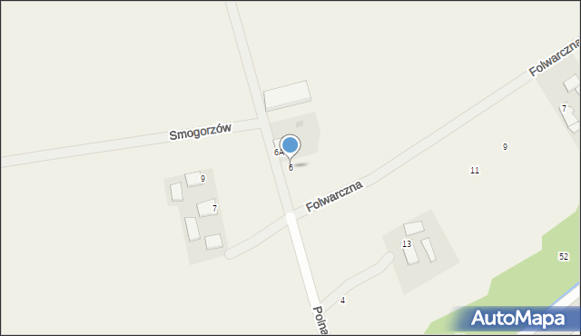 Smogorzów, Polna, 6, mapa Smogorzów