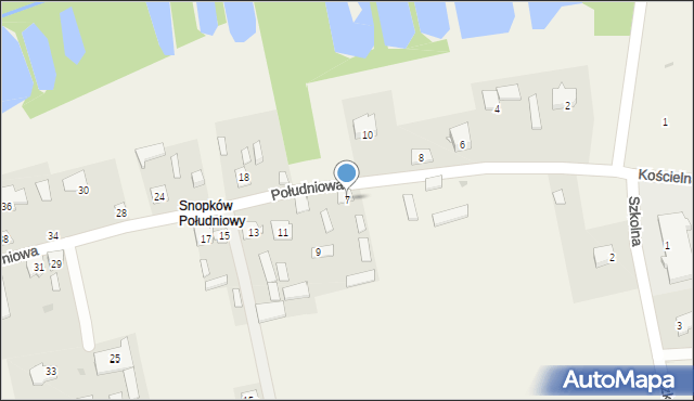 Snopków, Południowa, 7, mapa Snopków