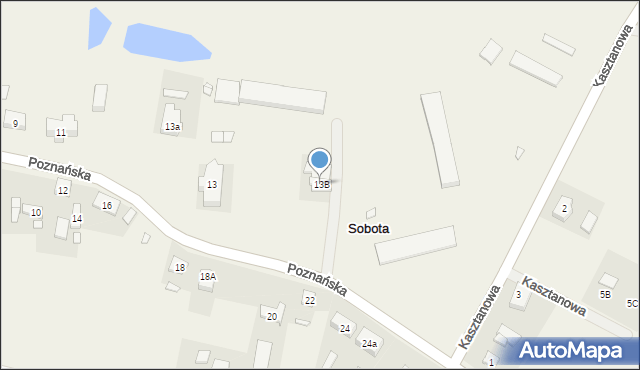 Sobota, Poznańska, 13B, mapa Sobota