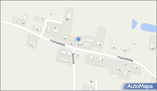 Sobota, Poznańska, 5, mapa Sobota