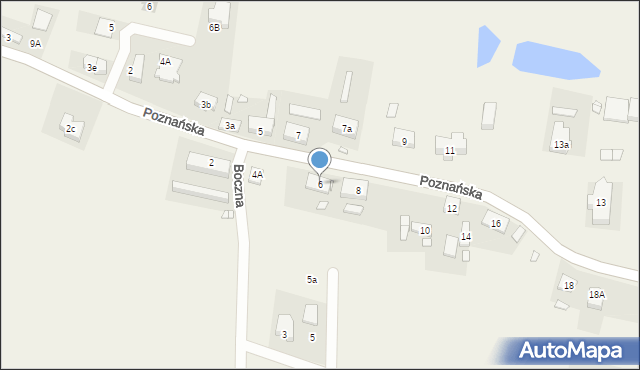 Sobota, Poznańska, 6, mapa Sobota