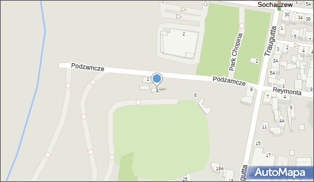 Sochaczew, Podzamcze, 4, mapa Sochaczew